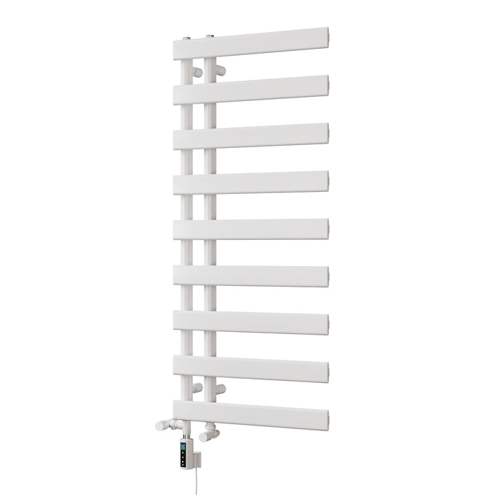 Agar - White Dual Fuel Towel Rail H1156mm x W500mm Thermostatic WIFI