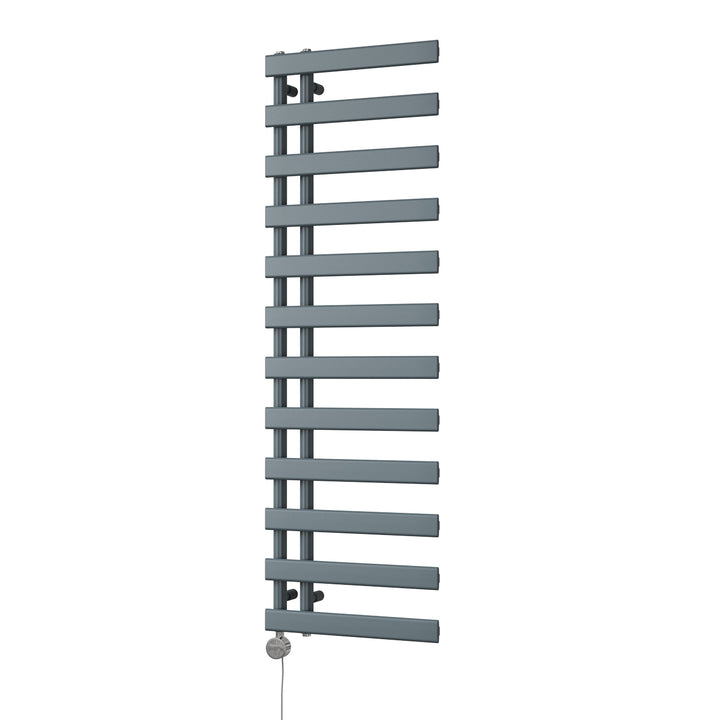 Agar - Anthracite Electric Towel Rail H1564mm x W500mm 600w Thermostatic