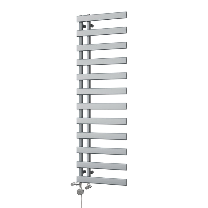 Agar - Silver Dual Fuel Towel Rail H1564mm x W500mm Thermostatic