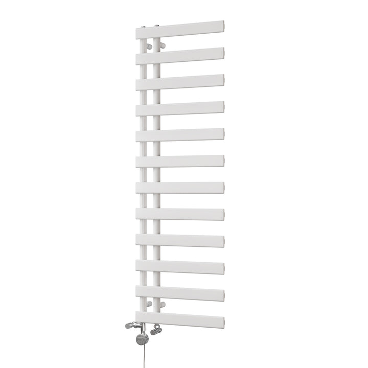 Agar - White Dual Fuel Towel Rail H1564mm x W500mm Thermostatic