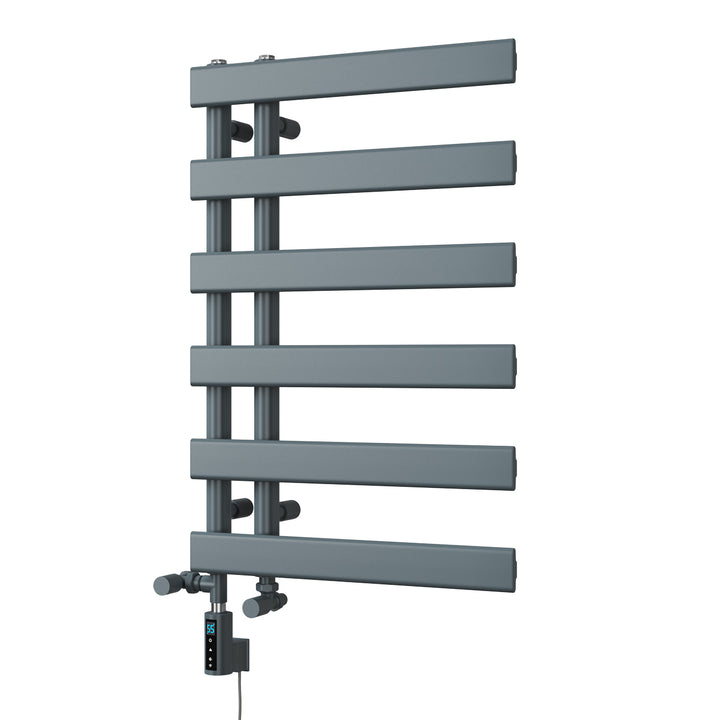Agar - Anthracite Dual Fuel Towel Rail H748mm x W500mm Thermostatic WIFI