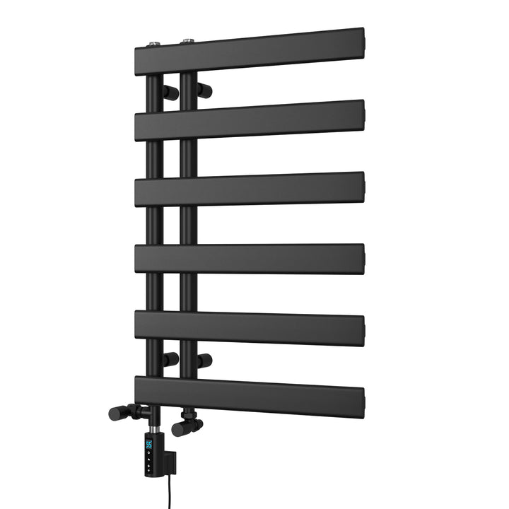 Agar - Black Dual Fuel Towel Rail H748mm x W500mm Thermostatic WIFI