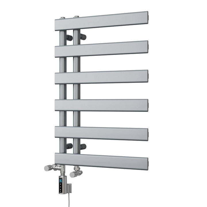 Agar - Silver Dual Fuel Towel Rail H748mm x W500mm Thermostatic WIFI
