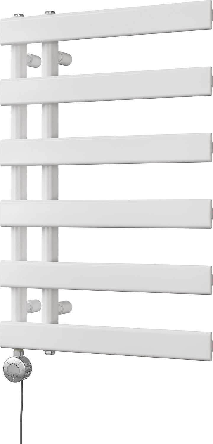 Agar - White Electric Towel Rail H748mm x W500mm 300w Thermostatic