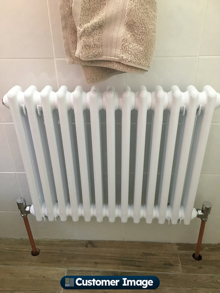 Alpha - White Column Radiator H500mm x W592mm 2 Column - Feet Included