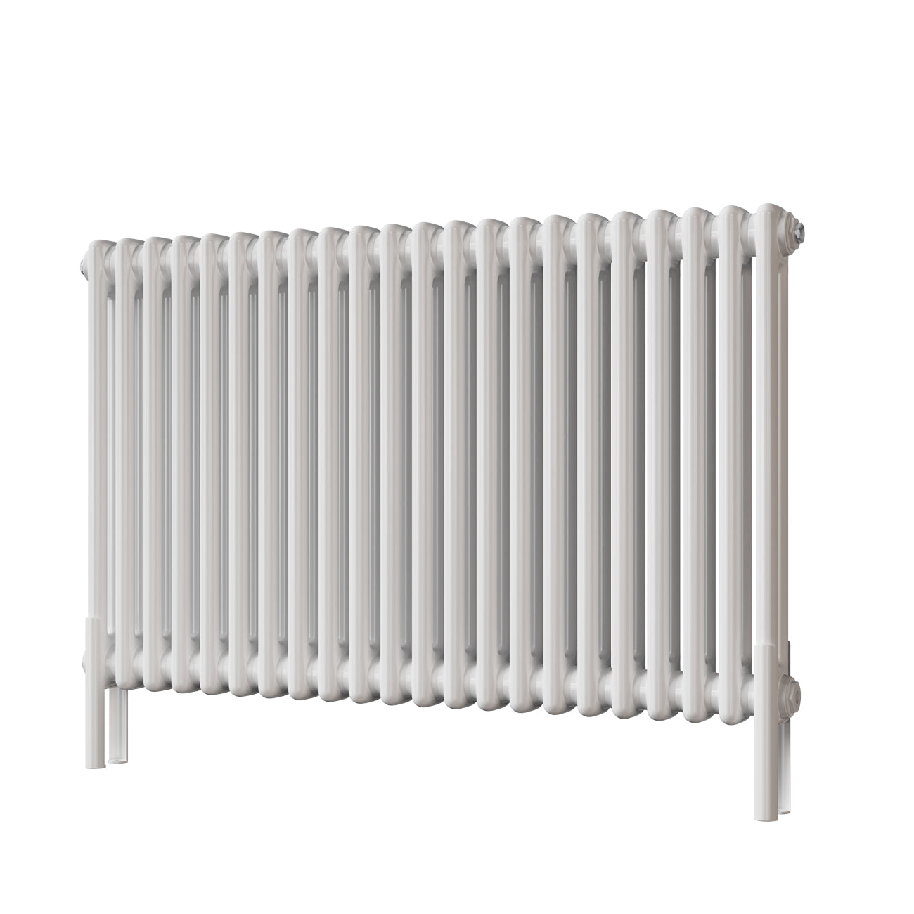 Alpha - White Column Radiator H600mm x W988mm 2 Column - Feet Included