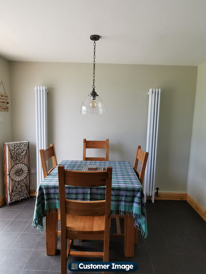 Alpha - White Vertical Column Radiator H1800mm x W198mm 3 Column - Feet Included