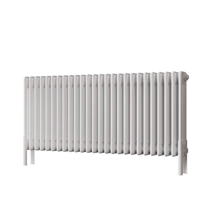 Alpha - White Column Radiator H500mm x W1177mm 3 Column - Feet Included