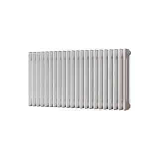 Alpha gloss white 3 column radiator, 500mm high x 999mm wide