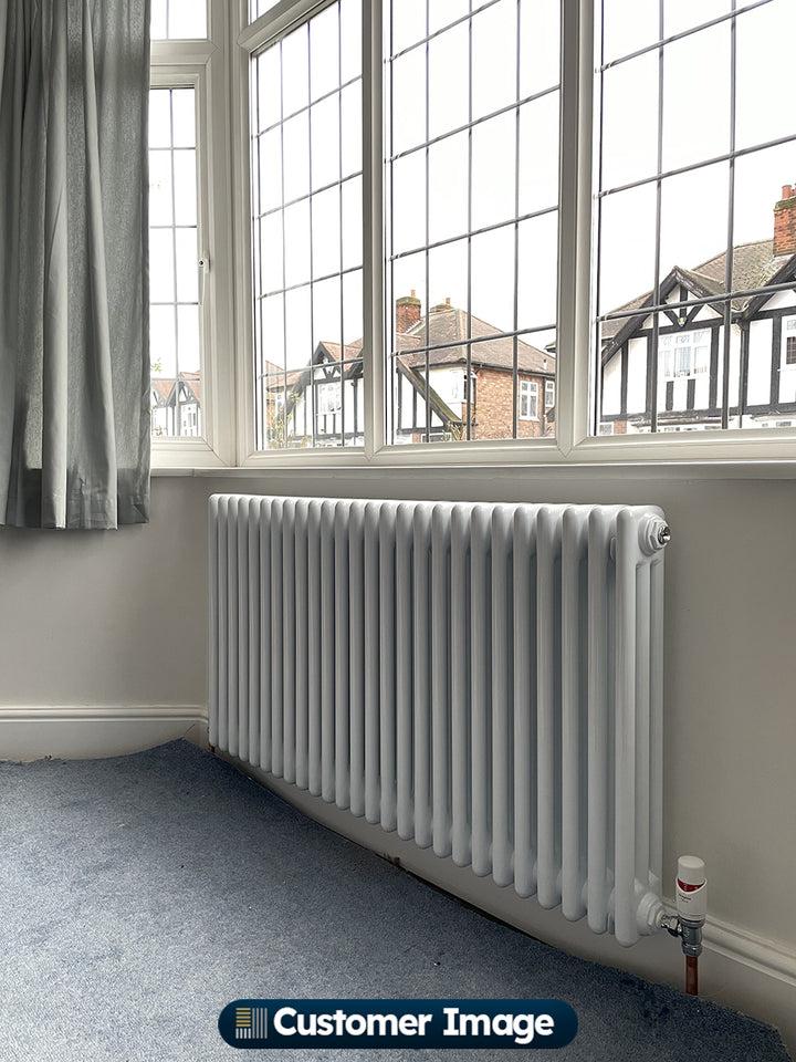 Alpha - Antique Brass Column Radiator H600mm x W1177mm 3 Column