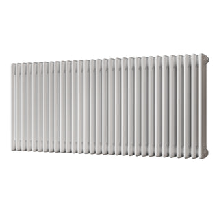 Alpha gloss white 3 column radiator, 600mm high x 1355mm wide