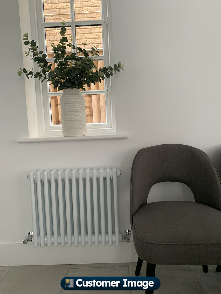 Alpha - Antique Brass Column Radiator H600mm x W599mm 3 Column