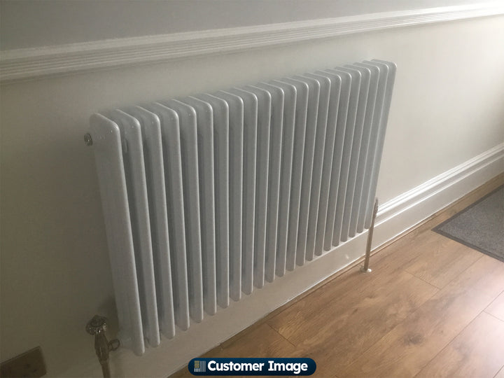 Alpha - White Column Radiator H600mm x W999mm 3 Column - Feet Included