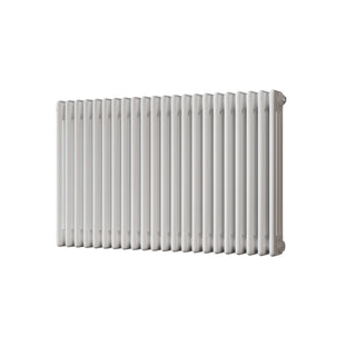 Alpha gloss white 3 column radiator, 600mm high x 999mm wide