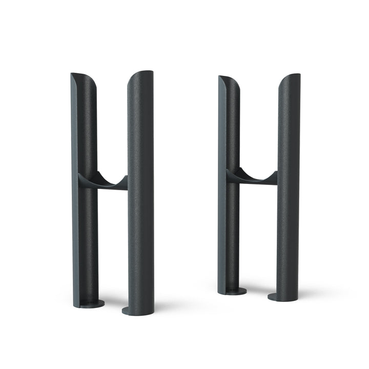 Alpha - Anthracite Column Electric Radiator H600mm x W1164mm 2 Column 1200w Thermostatic WIFI - Feet Included