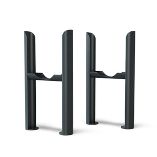 Alpha matt anthracite 3 column radiator feet