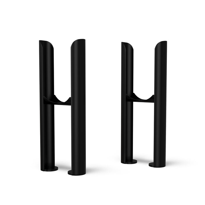 Alpha - Black Vertical Column Radiator H1800mm x W460mm 2 Column - Feet Included