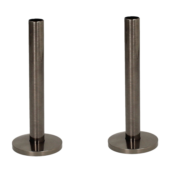 BiWorld - Black Nickel Polished Pipe Tails & Decoration Cover 130mm