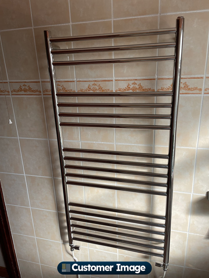 Aston - Stainless Steel Heated Towel Rail - H1200mm x W600mm - Straight
