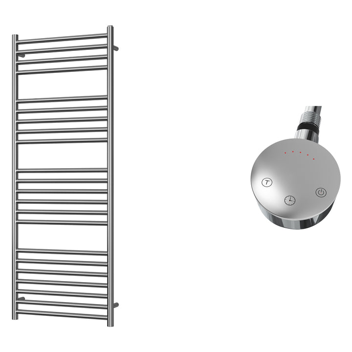 Aston - Stainless Steel Electric Towel Rail H1400mm x W500mm Straight 400w Thermostatic