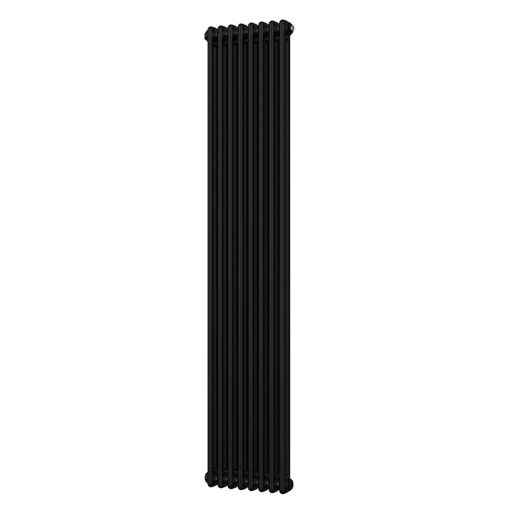 Alpha - Black Vertical Column Radiator H1800mm x W372mm 2 Column