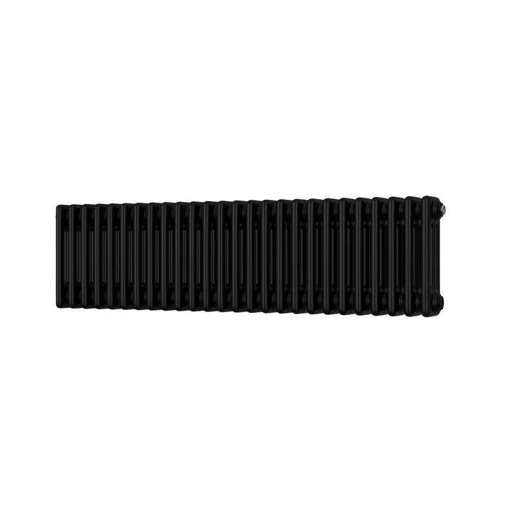 Alpha - Black Column Radiator H300mm x W1177mm 3 Column - Feet Included