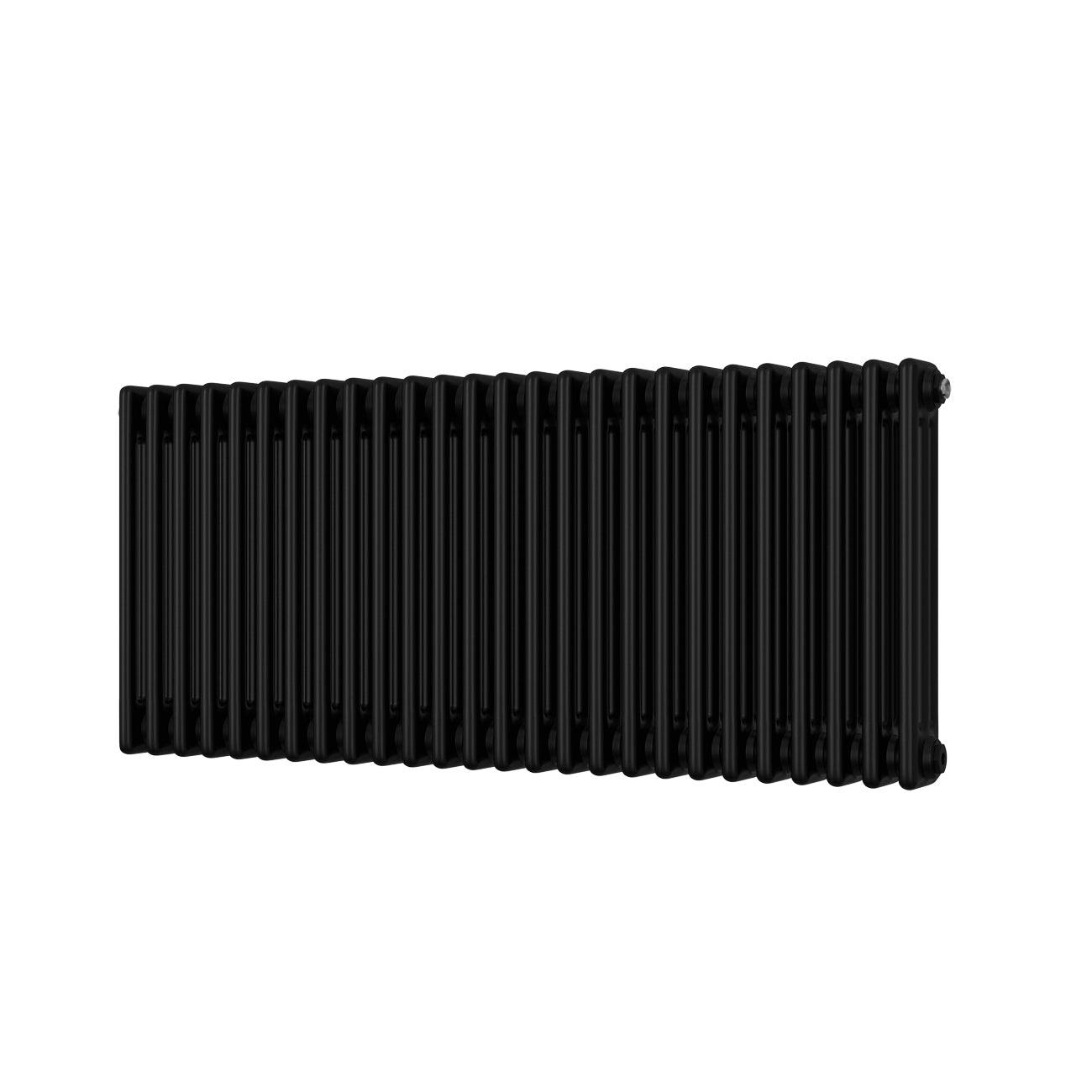 Alpha - Black Column Radiator H500mm x W1177mm 3 Column - Feet Included
