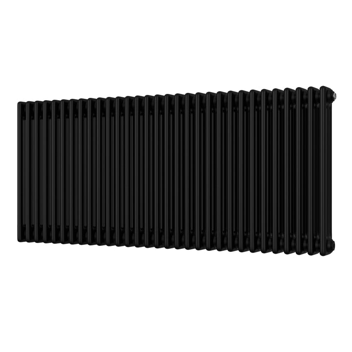 Alpha - Black Column Radiator H600mm x W1355mm 3 Column - Feet Included
