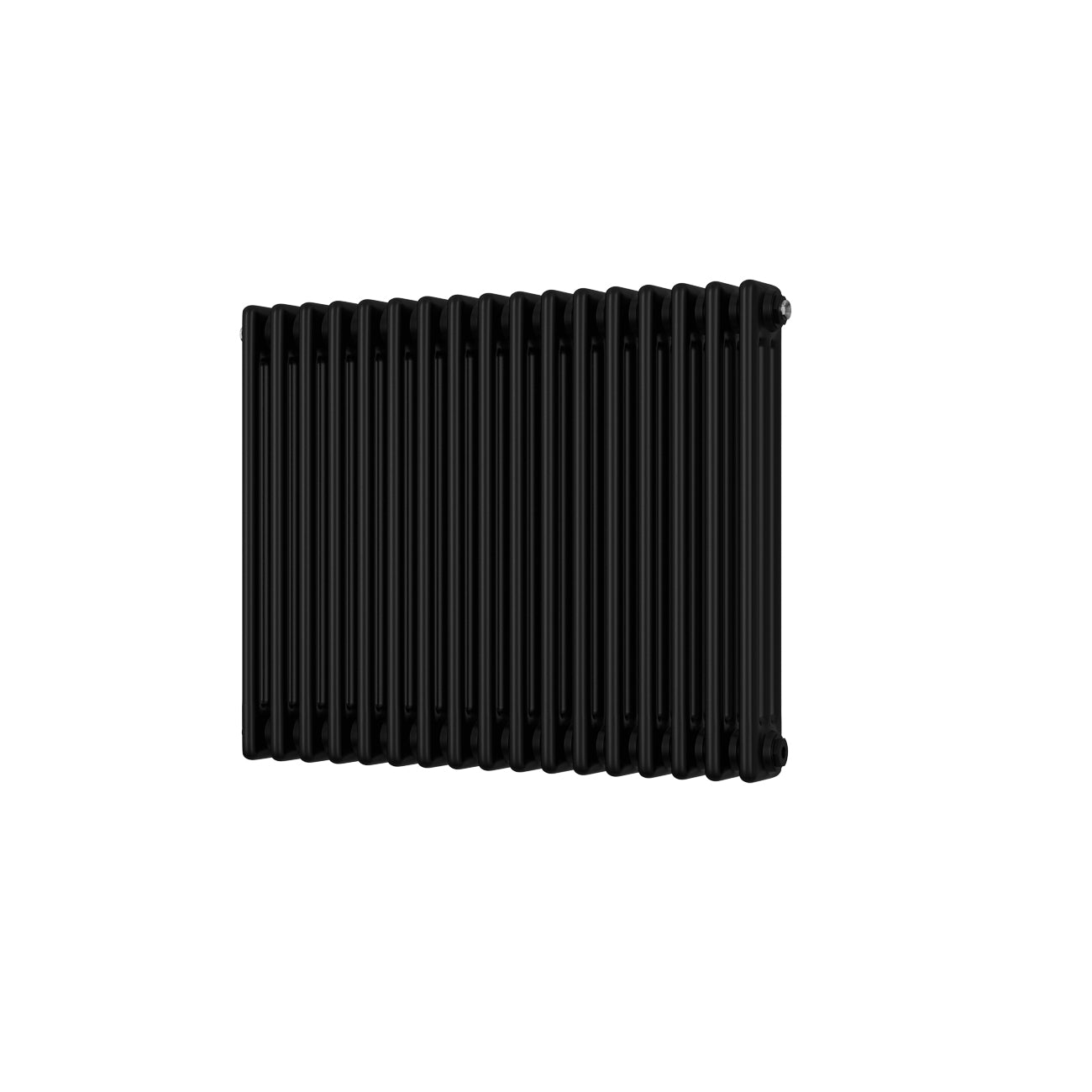 Alpha - Black Column Radiator H600mm x W777mm 3 Column - Feet Included