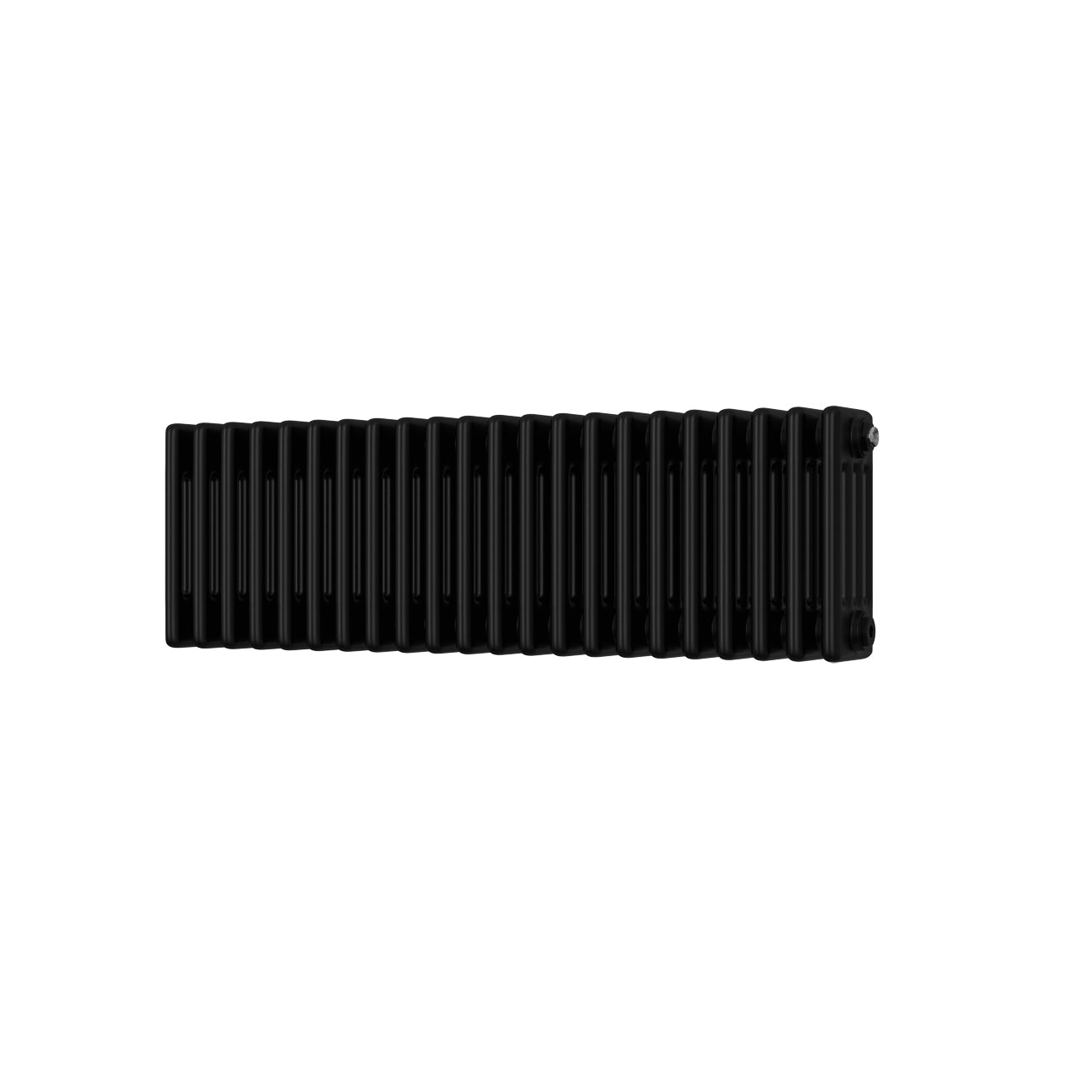 Alpha - Black Column Radiator H300mm x W988mm 4 Column - Feet Included
