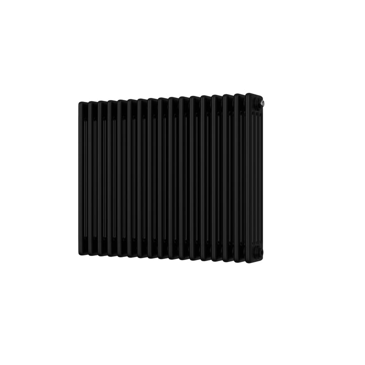 Alpha - Black Column Radiator H600mm x W768mm 4 Column - Feet Included