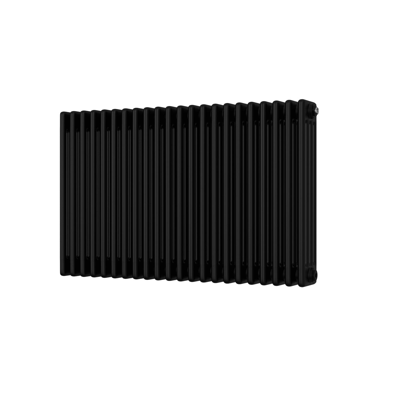 Alpha - Black Column Radiator H600mm x W988mm 4 Column - Feet Included