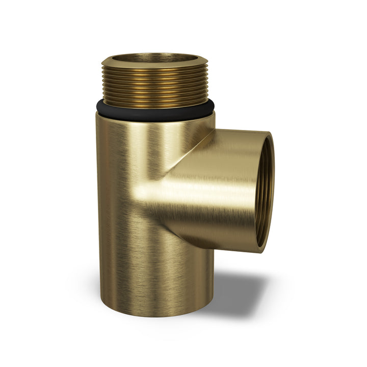 Talus - Brushed Brass Radiator T-Piece 1/2" BSP