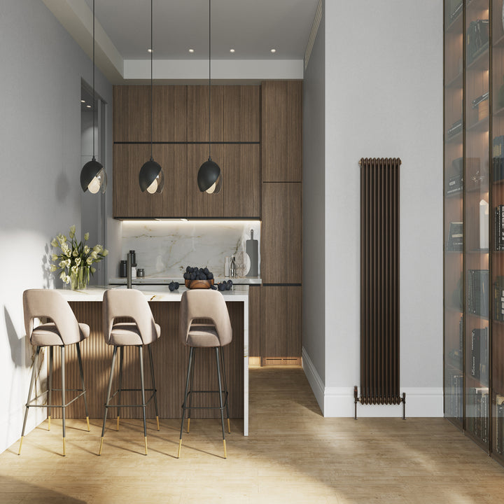 Alpha - Black Copper Vertical Column Radiator H1800mm x W460mm 2 Column
