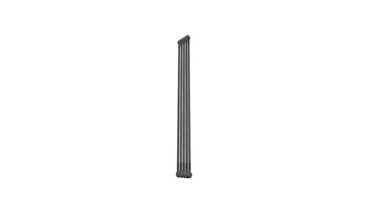 Bircham - Raw Metal Vertical Column Radiator H1800mm x W206mm 2 Column