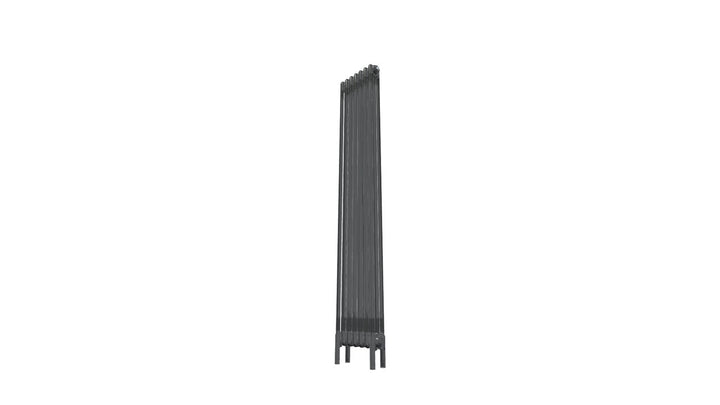 Bircham - Raw Metal Vertical Column Radiator H1800mm x W341mm 3 Column