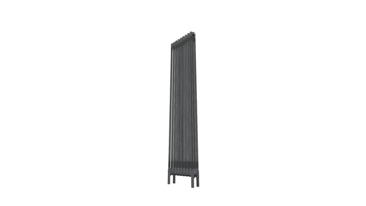 Bircham - Raw Metal Vertical Column Radiator H1800mm x W431mm 3 Column