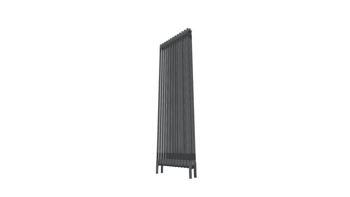 Bircham - Raw Metal Vertical Column Radiator H1800mm x W611mm 3 Column