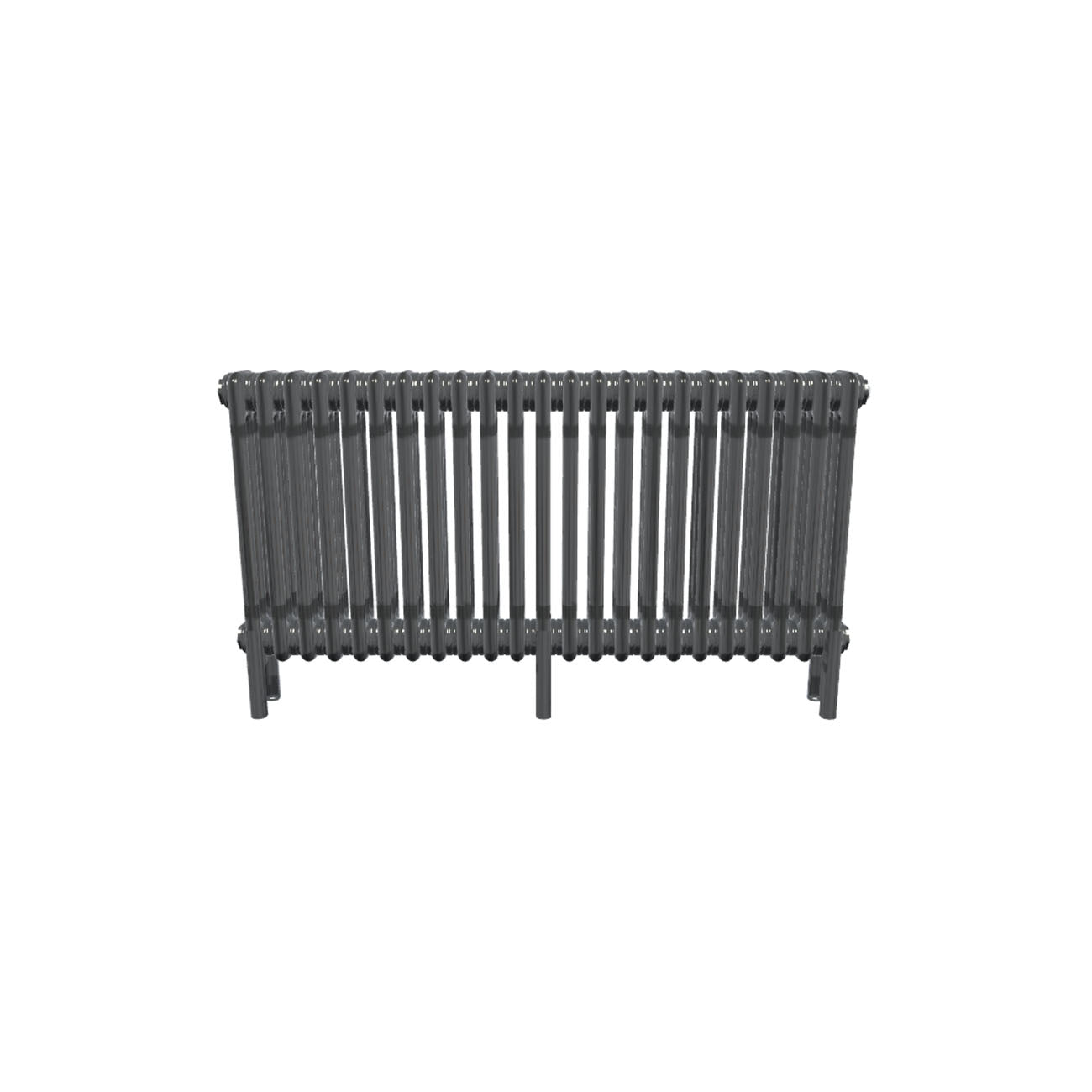 Bircham - Raw Metal Column Radiator H500mm x W1061mm 3 Column - Feet Included
