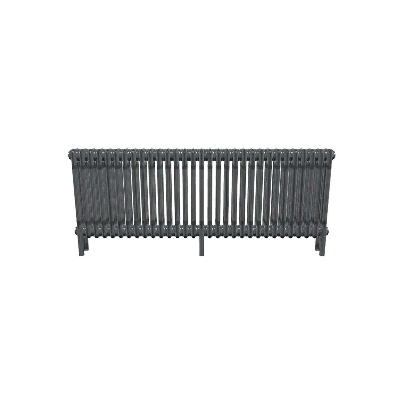 Bircham - Raw Metal Column Radiator H500mm x W1421mm 3 Column