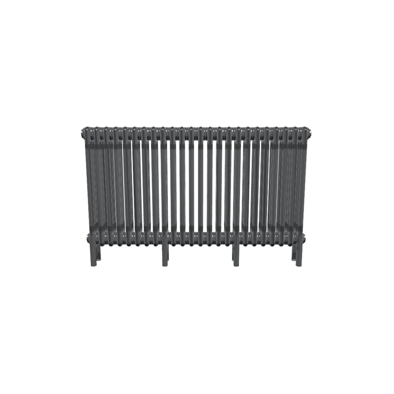 Bircham - Raw Metal Column Radiator H600mm x W1106mm 3 Column - Feet Included