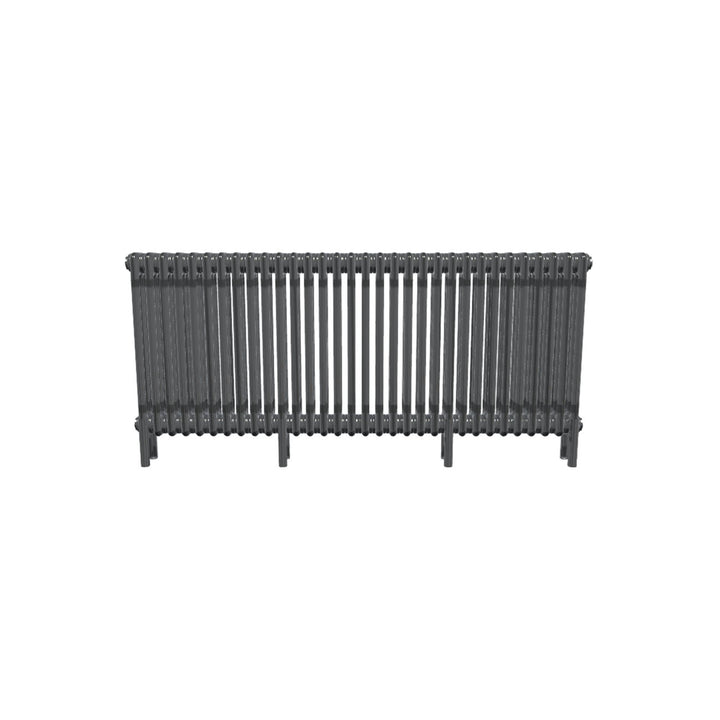 Bircham - Raw Metal Column Radiator H600mm x W1466mm 3 Column - Feet Included