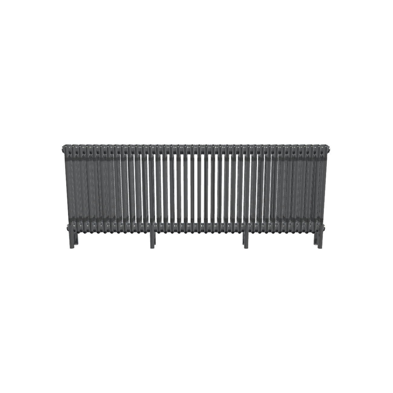 Bircham - Raw Metal Column Radiator H600mm x W1736mm 3 Column