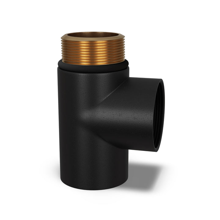Talus - Black Radiator T-Piece 1/2" BSP