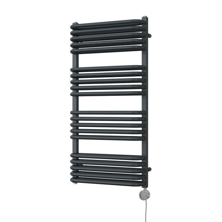 Crossmoor - Anthracite Electric Towel Rail H1000mm x W500mm 800w Thermostatic