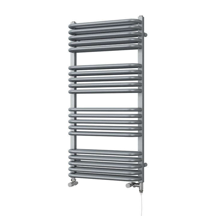 Crossmoor - Silver Dual Fuel Towel Rail H1000mm x W500mm Standard