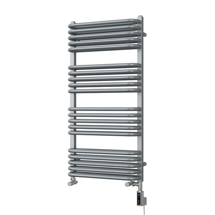 Crossmoor - Silver Dual Fuel Towel Rail H1000mm x W500mm Thermostatic WIFI