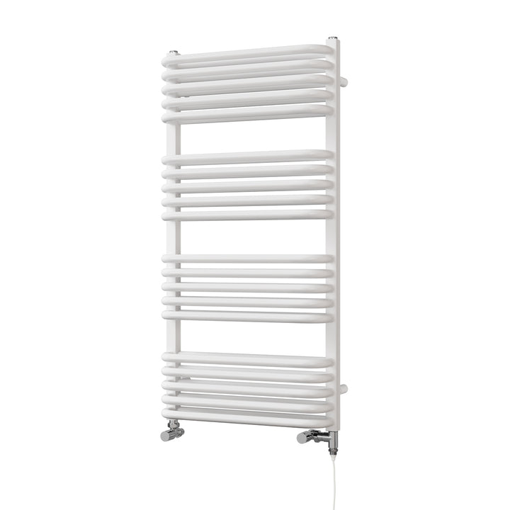 Crossmoor - White Dual Fuel Towel Rail H1000mm x W500mm Standard