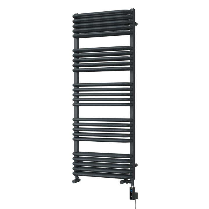 Crossmoor - Anthracite Dual Fuel Towel Rail H1269mm x W500mm Thermostatic WIFI