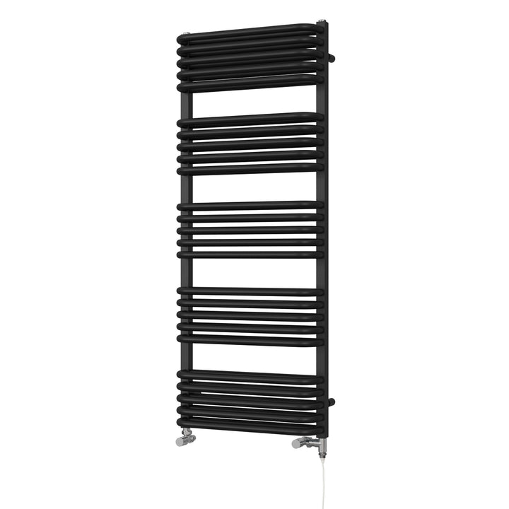 Crossmoor - Black Dual Fuel Towel Rail H1269mm x W500mm Standard